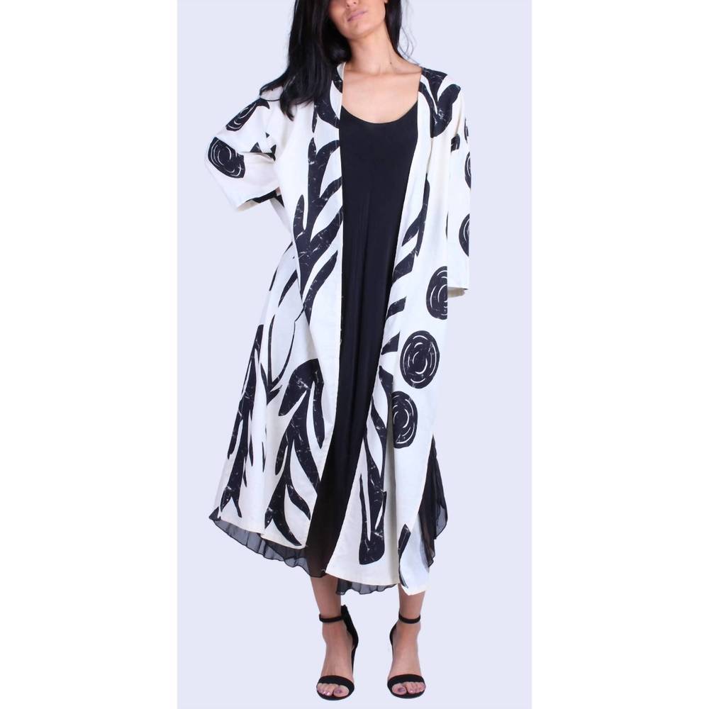 NEW GIGI MODA esotico long linen duster in beige